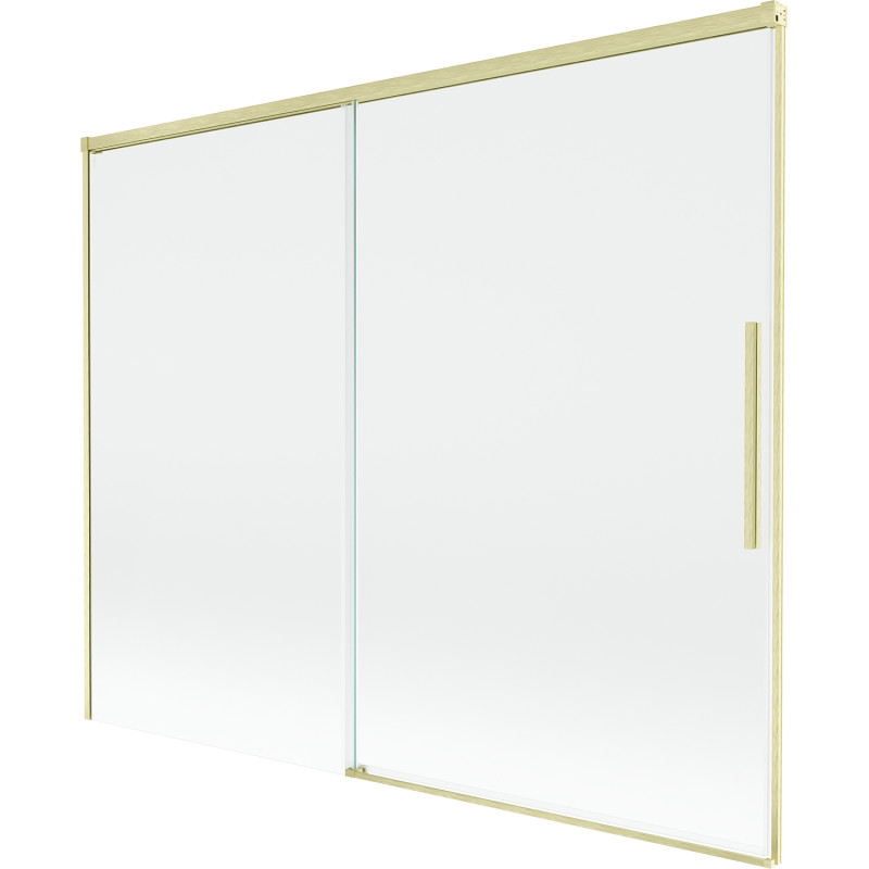 Mexen Rox 2-delige uitschuifbare badwand 190 x 150 cm, transparant, goud geborsteld - 8C9-190-001-55-00