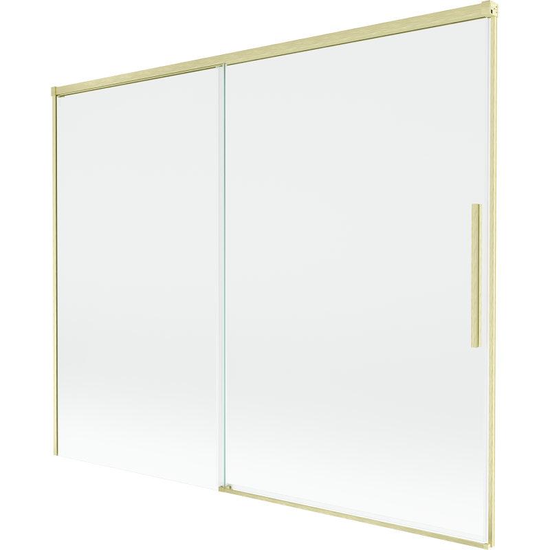 Mexen Rox paravento da vasca da bagno scorrevole a 2 ante 190 x 150 cm, trasparente, oro spazzolato - 8C9-190-001-55-00