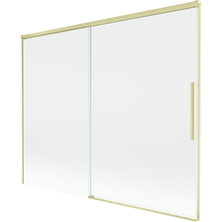 Mexen Rox tweedelige schuifbare badwand 190 x 150 cm, transparant, geborsteld goud - 8C9-190-001-55-00