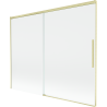 Mexen Rox mampara de ducha 2 alas correderas 190 x 150 cm, transparente, dorado cepillado - 8C9-190-001-55-00