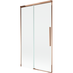 Mexen Rox parede de duche dobrável de 2 painéis, 100 x 150 cm, transparente, ouro rosa - 8C9-100-001-60-00