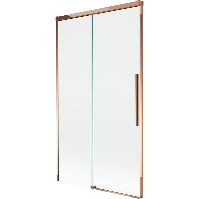 Mexen Rox Duschabtrennung 2-flügelig verschiebbar 100 x 150 cm, transparent, Roségold - 8C9-100-001-60-00