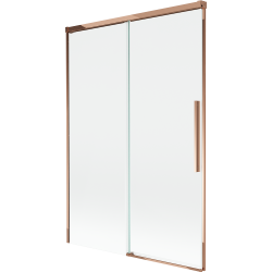 Mexen Rox resguardo de banho de 2 painéis deslizantes 120 x 150 cm, transparente, ouro rosa - 8C9-120-001-60-00