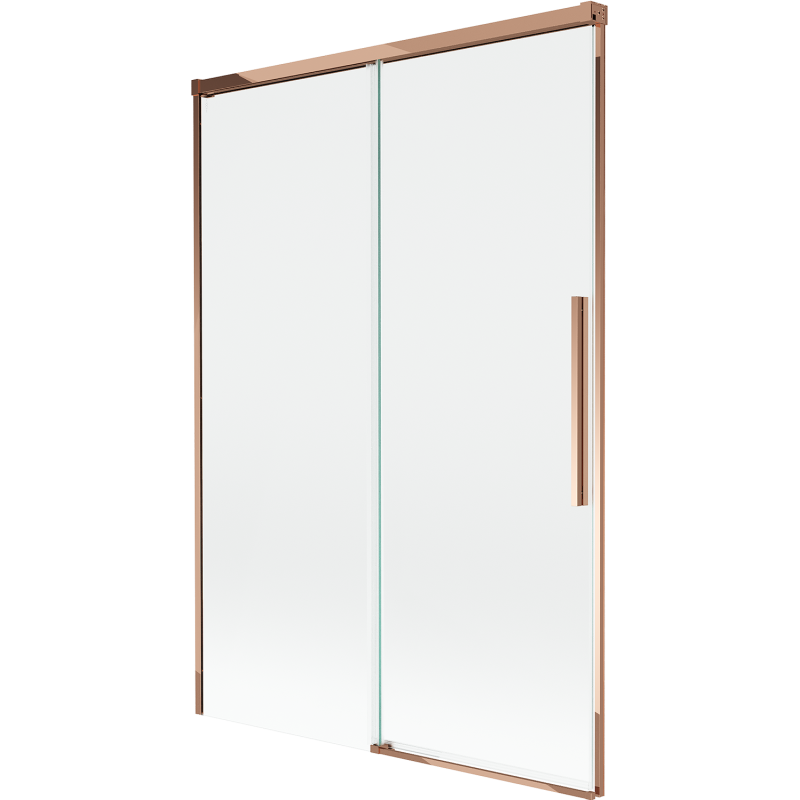 Mexen Rox Duschwand 2-flügelig verschiebbar 120 x 150 cm, transparent, Roségold - 8C9-120-001-60-00