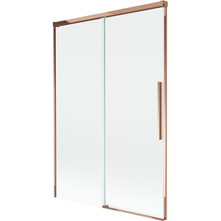 Mexen Rox parawan nawannowy 2-skrzydłowy rozsuwany 120 x 150 cm, transparent, różowe złoto - 8C9-120-001-60-00