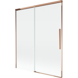 Mexen Rox 2-tiivaline lükandvannisein 140 x 150 cm, läbipaistev, roosakuldne - 8C9-140-001-60-00