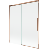 Mexen Rox parawan nawannowy 2-skrzydłowy rozsuwany 140 x 150 cm, transparent, różowe złoto - 8C9-140-001-60-00