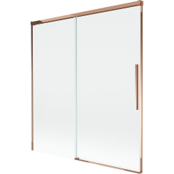 Mexen Rox Duschtrennwand 2-flügelig, verschiebbar 150 x 150 cm, transparent, Roségold - 8C9-150-001-60-00