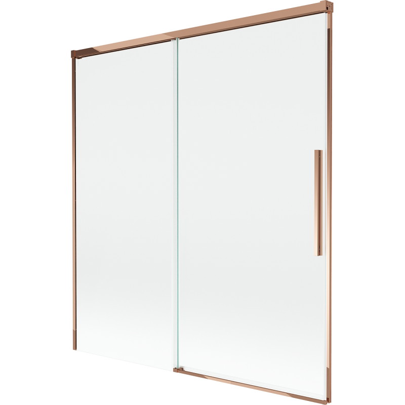 Mexen Rox klizni paravan za tuš kabinu 2-krilni, 150 x 150 cm, proziran, ružičasto zlato - 8C9-150-001-60-00