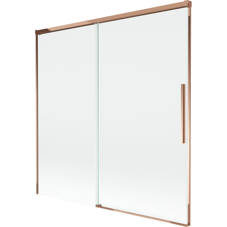 Mexen Rox tweepaneels openschuifbaar badscherm 160 x 150 cm, transparant, roze goud - 8C9-160-001-60-00