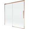 Mexen Rox tweepaneels openschuifbaar badscherm 160 x 150 cm, transparant, roze goud - 8C9-160-001-60-00
