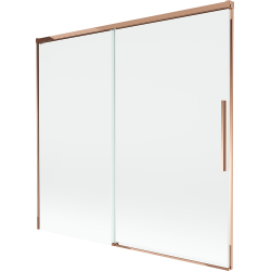 Mexen Rox parawan nawannowy 2-skrzydłowy rozsuwany 170 x 150 cm, transparent, różowe złoto - 8C9-170-001-60-00