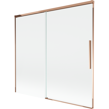 Mexen Rox 2-panel sliding bathtub screen 170 x 150 cm, transparent, rose gold - 8C9-170-001-60-00
