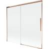 Mexen Rox parawan nawannowy 2-skrzydłowy rozsuwany 170 x 150 cm, transparent, różowe złoto - 8C9-170-001-60-00