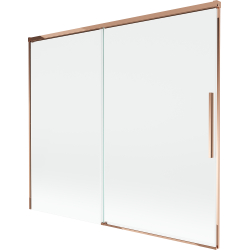 Mexen Rox klizni paravan za kadu, 2-krilni 180 x 150 cm, proziran, roza zlato - 8C9-180-001-60-00