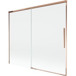 Mexen Rox parawan nawannowy 2-skrzydłowy rozsuwany 180 x 150 cm, transparent, różowe złoto - 8C9-180-001-60-00