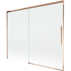 Mexen Rox parawan nawannowy 2-skrzydłowy rozsuwany 190 x 150 cm, transparent, różowe złoto - 8C9-190-001-60-00