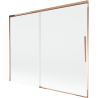 Mexen Rox parawan nawannowy 2-skrzydłowy rozsuwany 190 x 150 cm, transparent, różowe złoto - 8C9-190-001-60-00