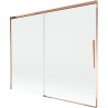 Mexen Rox tweevleugelig verschuifbaar badscherm 190 x 150 cm, transparant, roségoud - 8C9-190-001-60-00