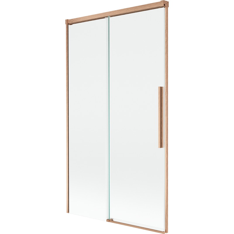 Mexen Rox 2-delige verschuifbare badwand 100 x 150 cm, transparant, geborsteld koper - 8C9-100-001-65-00
