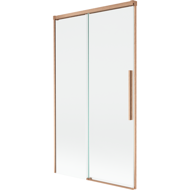 Mexen Rox 2-panel sliding shower screen 100 x 150 cm, transparent, brushed copper - 8C9-100-001-65-00