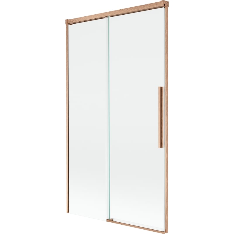 Mexen Rox parawan nawannowy 2-skrzydłowy rozsuwany 100 x 150 cm, transparent, miedź szczotkowana - 8C9-100-001-65-00