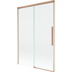 Mexen Rox 2-delige verschuifbare badwand 120 x 150 cm, transparant, geborsteld koper - 8C9-120-001-65-00