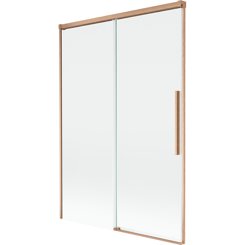 Mexen Rox 2-panel Sliding Shower Screen 120 x 150 cm, Transparent, Brushed Copper - 8C9-120-001-65-00