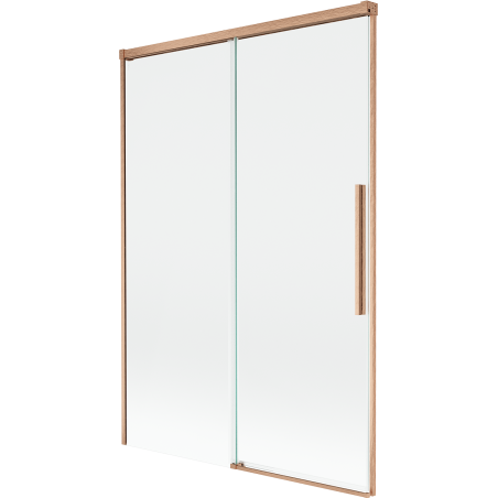 Mexen Rox parawan nawannowy 2-skrzydłowy rozsuwany 120 x 150 cm, transparent, miedź szczotkowana - 8C9-120-001-65-00