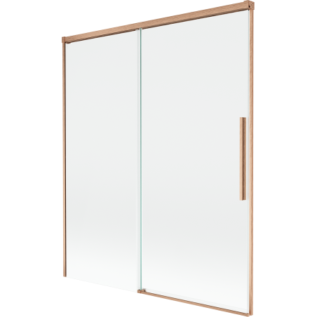 Mexen Rox parawan nawannowy 2-skrzydłowy rozsuwany 140 x 150 cm, transparent, miedź szczotkowana - 8C9-140-001-65-00