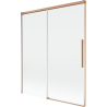 Mexen Rox paroi de douche à 2 panneaux coulissants 140 x 150 cm, transparent, cuivre brossé - 8C9-140-001-65-00