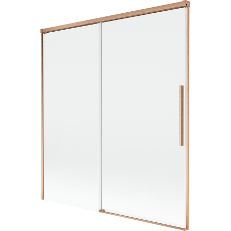 Mexen Rox parawan nawannowy 2-skrzydłowy rozsuwany 150 x 150 cm, transparent, miedź szczotkowana - 8C9-150-001-65-00