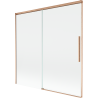 Mexen Rox parawan nawannowy 2-skrzydłowy rozsuwany 160 x 150 cm, transparent, miedź szczotkowana - 8C9-160-001-65-00