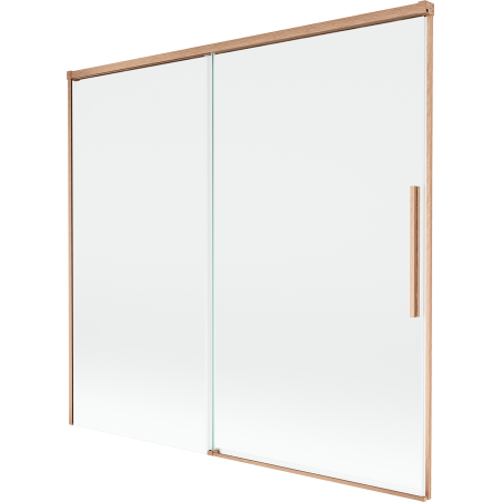 Mexen Rox parawan nawannowy 2-skrzydłowy rozsuwany 170 x 150 cm, transparent, miedź szczotkowana - 8C9-170-001-65-00