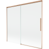 Mexen Rox 2-flügelige Schiebeduschwand 170 x 150 cm, transparent, gebürstetes Kupfer - 8C9-170-001-65-00