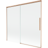 Mexen Rox parawan nawannowy 2-skrzydłowy rozsuwany 170 x 150 cm, transparent, miedź szczotkowana - 8C9-170-001-65-00