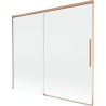 Mexen Rox tweedelige uitschuifbare badwand 180 x 150 cm, transparant, geborsteld koper - 8C9-180-001-65-00