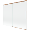 Mexen Rox Duschabtrennung 2-teilig verschiebbar 190 x 150 cm, transparent, gebürstetes Kupfer - 8C9-190-001-65-00