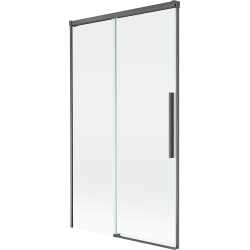 Mexen Rox paratia da vasca 2-ante scorrevole 100 x 150 cm, trasparente, grigio fucile spazzolato - 8C9-100-001-66-00