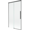 Mexen Rox parawan nawannowy 2-skrzydłowy rozsuwany 100 x 150 cm, transparent, gun gray szczotkowany - 8C9-100-001-66-00