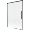 Mexen Rox parawan nawannowy 2-skrzydłowy rozsuwany 120 x 150 cm, transparent, gun gray szczotkowany - 8C9-120-001-66-00
