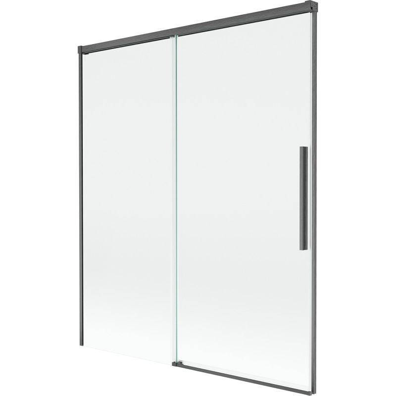 Mexen Rox paroi de baignoire à 2 panneaux coulissants 140 x 150 cm, transparent, gris canon brossé - 8C9-140-001-66-00