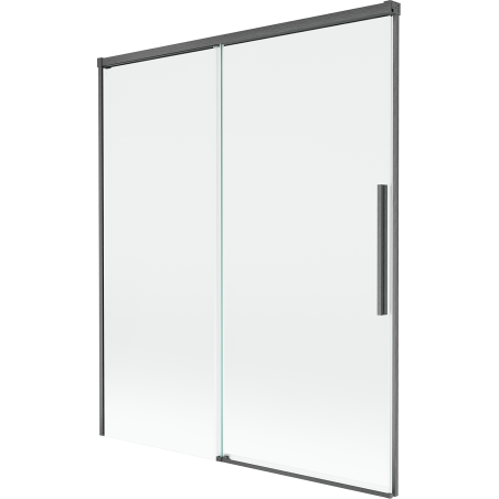 Mexen Rox Duschwand 2-flügelig, verschiebbar 140 x 150 cm, transparent, gun gray gebürstet - 8C9-140-001-66-00