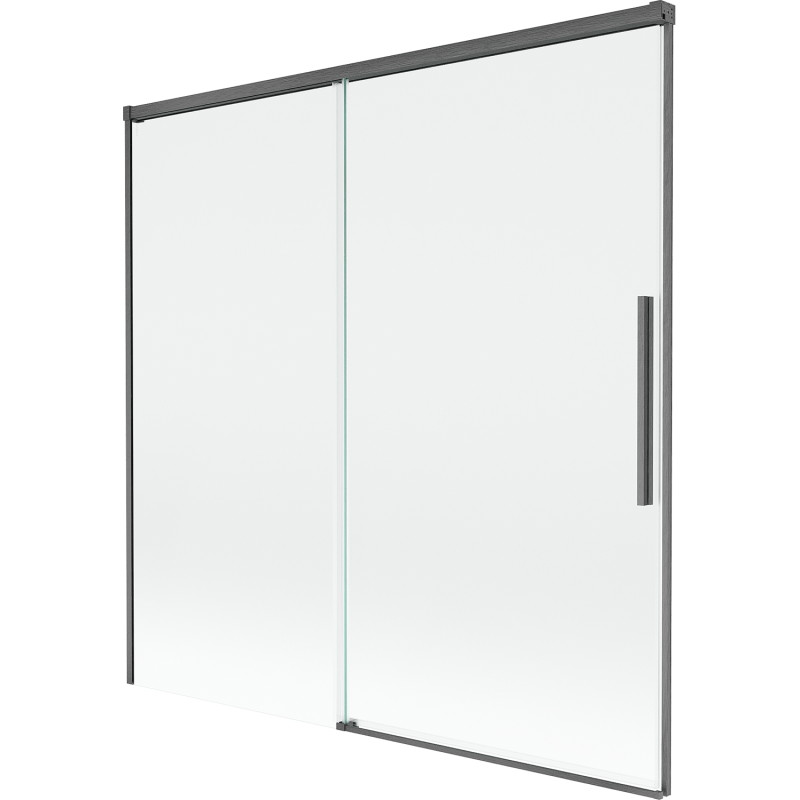 Mexen Rox zweiflügelige Duschabtrennung 160 x 150 cm, transparent, gebürstetes Gun Gray - 8C9-160-001-66-00