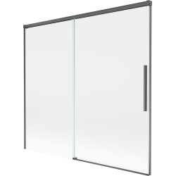 Mexen Rox two-panel sliding bathtub screen 170 x 150 cm, transparent, brushed gun gray - 8C9-170-001-66-00