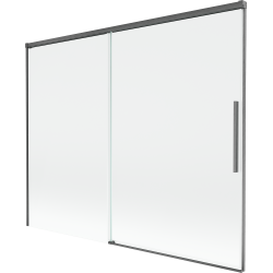 Mexen Rox klizna za tuš 2-krilna klizna 190 x 150 cm, prozirna, četkana sivo-crna - 8C9-190-001-66-00