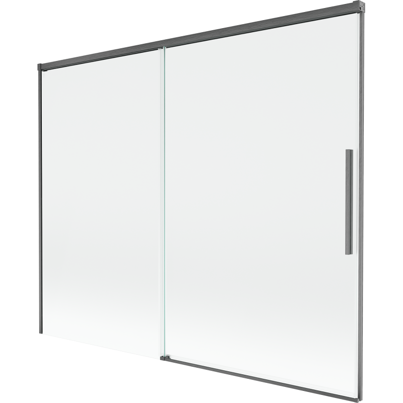 Mexen Rox painel de duche de 2 asas deslizante 190 x 150 cm, transparente, cinza-gun escovado - 8C9-190-001-66-00