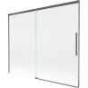 Mexen Rox 2-delige schuifbare badwandscherm 190 x 150 cm, transparant, geborsteld antracietgrijs - 8C9-190-001-66-00
