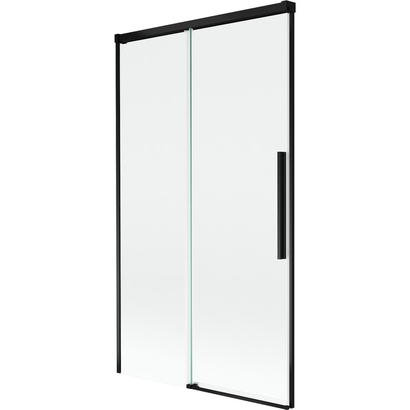 Mexen Rox uitschuifbaar badscherm met 2 panelen 100 x 150 cm, transparant, zwart - 8C9-100-001-70-00