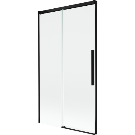 Mexen Rox parawan nawannowy 2-skrzydłowy rozsuwany 100 x 150 cm, transparent, czarny - 8C9-100-001-70-00